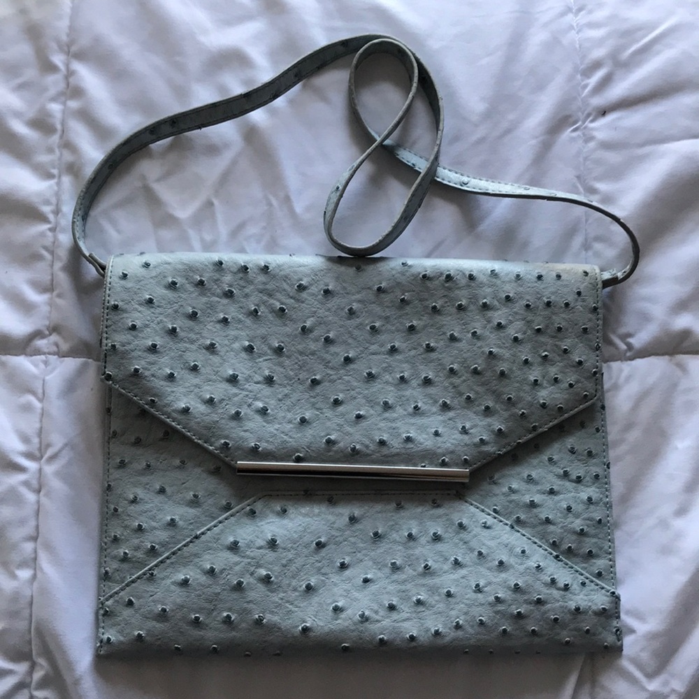 Merona Clutch Purse Faux Ostrich Leather